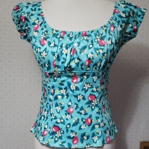 Pinup Couthure Gathered Peasant Top